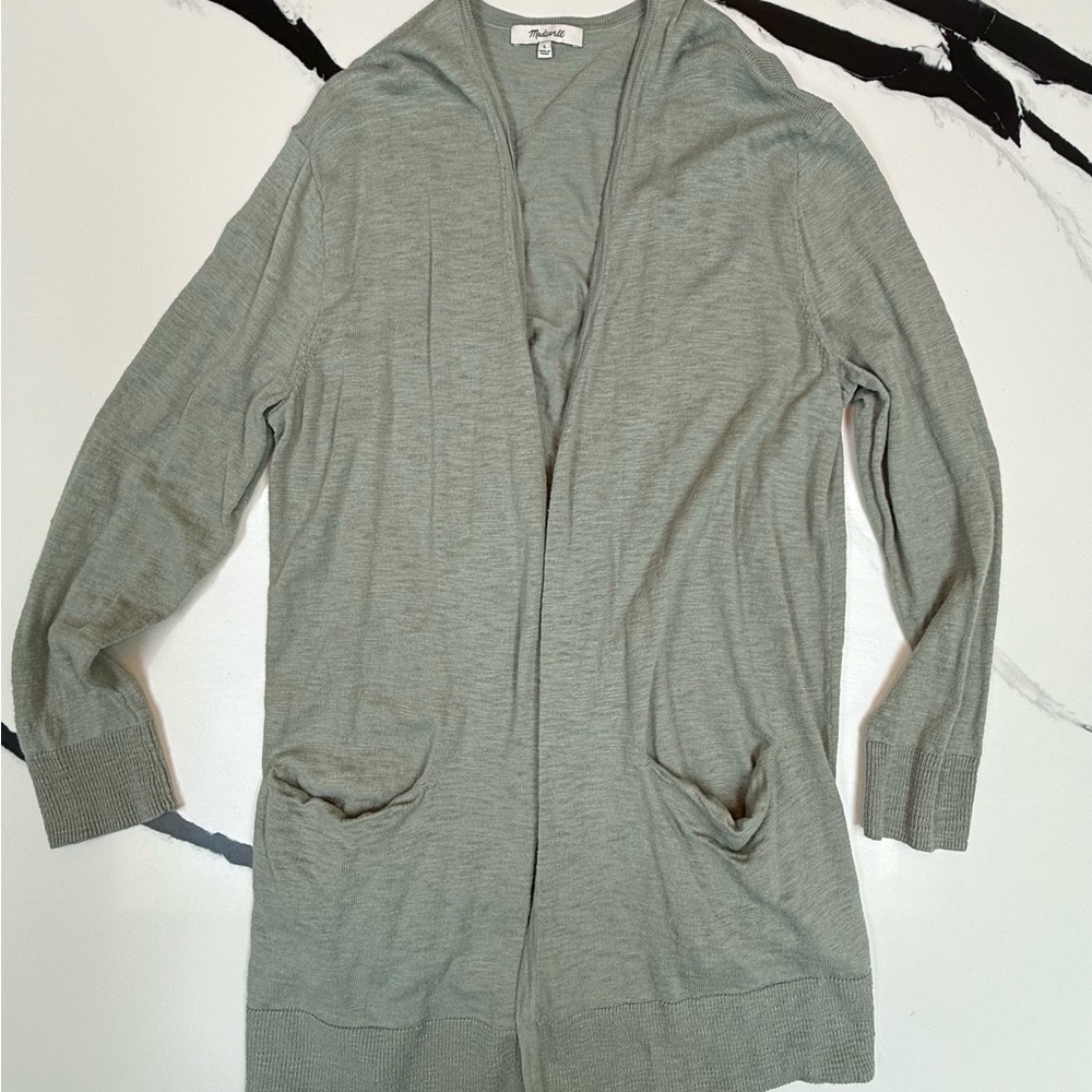 Madewell Sage Women's Open Front Cardigan Sweater